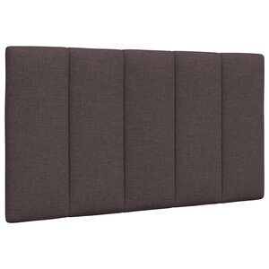 vidaXL Coussin de tête de lit Hanko marron foncé 80 cm tissu