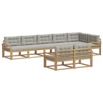 vidaXL Ensemble de canapés d'extérieur 6 Pièces Blanc et gris clair