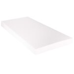 vidaXL Lit avec matelas Blanc Similicuir 140 x 200 cm