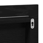 Armoire de miroir de salle de bain vidaXL avec lumière LED Chêne Noir 80x37 cm