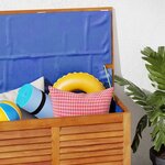 vidaXL Boîte de rangement de jardin persiennes 90x50x56 cm bois acacia