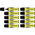 Surligneur Grip BOSS EXECUTIVE pointe Biseautée jaune x 10 STABILO