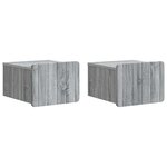 vidaXL Cabinet de chevet mural 2 Pièces Sonoma gris 33 x 34 5 x 24 cm