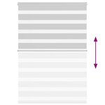 vidaXL Store zèbre gris clair largeur du tissu 105 9 cm polyester