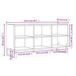 vidaXL Meuble TV chêne sonoma 103 5x30x50 cm bois d'ingénierie