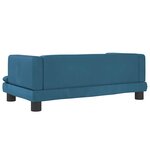 vidaXL Canapé pour enfants bleu 80x45x30 cm velours