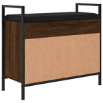 vidaXL Banc à chaussures chêne marron 65 5x32x57 5cm bois d'ingénierie