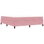 vidaXL Cadre de lit avec matelas Rose 180 x 200 cm tissu