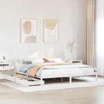 vidaXL Cadre de lit sans matelas blanc 180x200 cm bois massif de pin