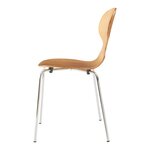 Lot de 4 chaises de salle à manger moderne design robuste effet noyer / chrome 03_0009835