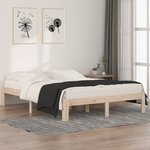 vidaXL Cadre de lit sans matelas bois massif 150x200 cm