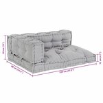vidaXL Coussin de canapé en palette 3 Pièces Gris 60 x 40 cm Coton