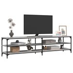 vidaXL Meuble TV sonoma gris 200x30x50 cm bois d'ingénierie et métal