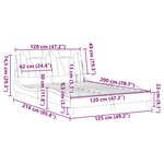 vidaXL Cadre de lit Viana sans matelas cappuccino 120x200 cm similicuir