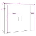 vidaXL Buffet Chêne fumé 80x33x70 cm Bois d'ingénierie