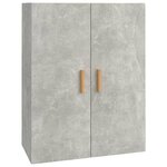vidaXL Armoire murale suspendue Gris béton 69 5x34x90 cm