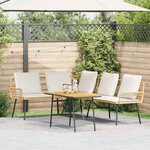 vidaXL Ensemble de canapé de jardin 2 Pièces Naturel polyrotin