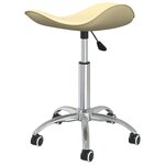 vidaXL Chaise de bureau Crème Similicuir