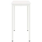 vidaXL Table de bar Blanc 110 x 55 x 105 cm Bois de pin massif