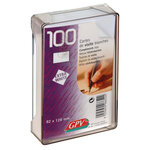 Coffret de 100 cartes de visite bristol blanches 82x128 220 g/m² gpv