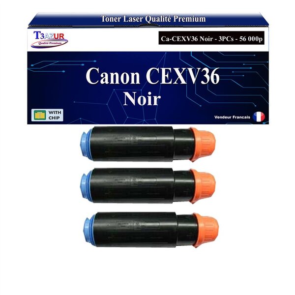 T3AZUR -3x Toners compatibles avec Canon IR Advance 6055i  6065i  6075i  6255i  6265i  6275i  CEXV36