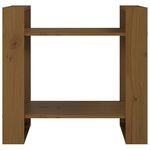 vidaXL Bibliothèque/Cloison Marron miel 60x35x57 cm Bois massif