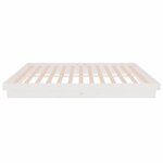 vidaXL Cadre de lit Blanc Bois massif 140x200 cm
