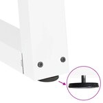 vidaXL Pieds de table à manger en forme de V  2 pièces  blanc  90 x (72-73 3) cm  acier