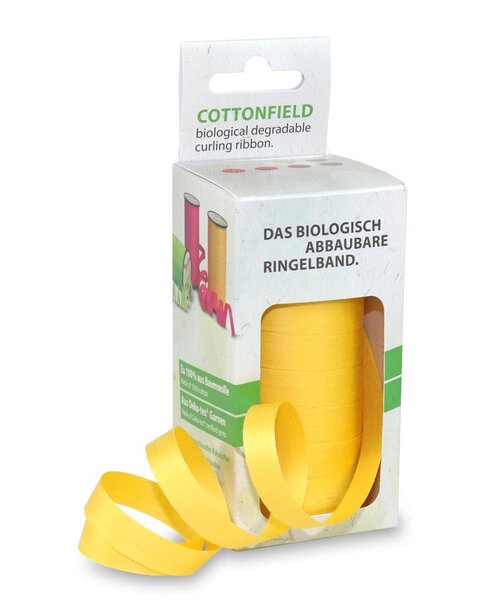 Bolduc de coton cottonfield 50-m-bobine 10 mm jaune