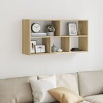 vidaXL Étagère murale chêne sonoma 100x25x50 cm bois d'ingénierie