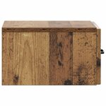 vidaXL Cabinet de chevet mural 2 Pièces Bois ancien 34 5 x 33 x 20 cm