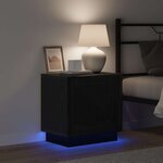 vidaXL Cabinet de chevet avec 2 Pièces Noir 44 x 34 5 x 45 cm