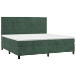 vidaXL Sommier à lattes de lit avec matelas LED Vert foncé 200x200 cm