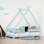 Lit cabane enfant TAHUKA 120 x 200 bleu clair