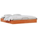 vidaXL Cadre de lit ottoman avec rangement Brun cire 180 x 200 cm
