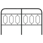 vidaXL Tête de lit métal noir 140 cm