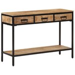 vidaXL Table console 100x35x70 cm bois de manguier massif brut