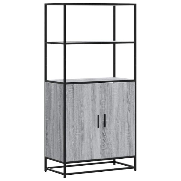 vidaXL Buffet haut sonoma gris 68x35x139 cm bois d'ingénierie et métal
