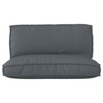 vidaXL Set de coussins de palette 2 Pièces Anthracite Tissu Oxford