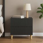 vidaXL Cabinet de chevet Noir 62 x 34 5 x 48 cm Bois d'ingénierie
