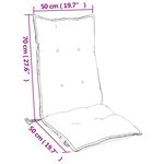 vidaXL Coussins de chaise à dossier haut lot de 4 modèle de feuille