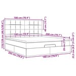 VidaXL Cadre de lit ottoman avec matelas gris foncé 180x200cm velours