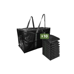 Pack and Move - Lot 10 grands sacs déménagement  rangement et transport ultra résistant - Réutilisable - Poignées solides