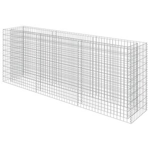 vidaXL Lit surélevé à gabion Acier galvanisé 270x50x100 cm