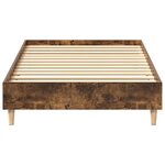 vidaXL Cadre de lit Chêne fumé 80 x 200 cm Bois d'ingénierie