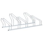 vidaXL Support de vélo au sol autoportant pour 5 vélos acier galvanisé