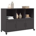 vidaXL Buffet noir 100 5x39x72 cm acier
