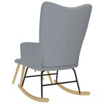 vidaXL Chaise à bascule avec repose-pied Gris clair Tissu