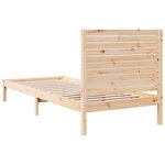 vidaXL Cadre de lit extra long sans matelas 90x210 cm bois massif