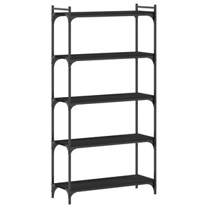 vidaXL Bibliothèque 5 niveaux noir 80x30x154 cm bois d'ingénierie